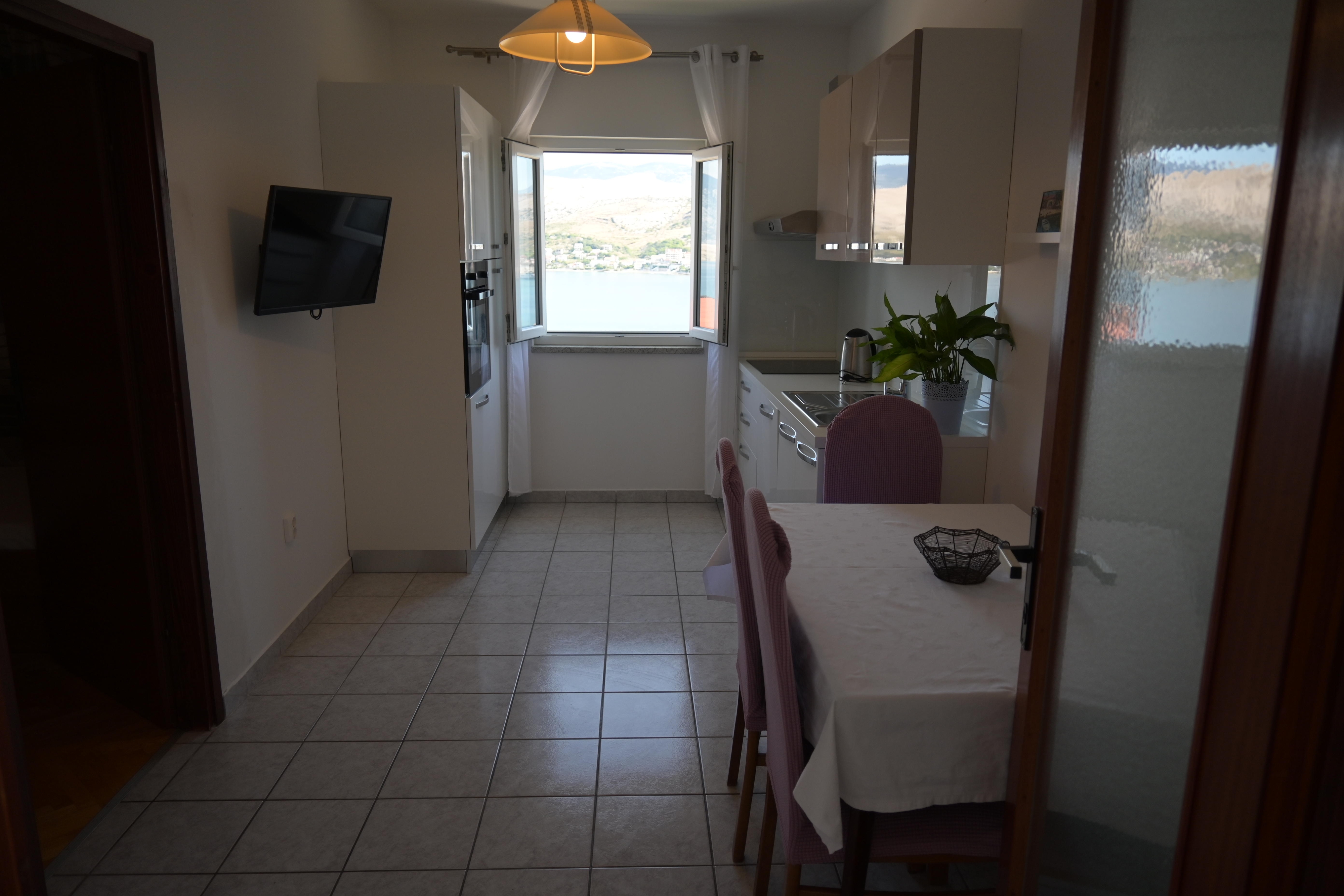 Two bedroom apartment with terrace and sea view Pag (A-9388-a)