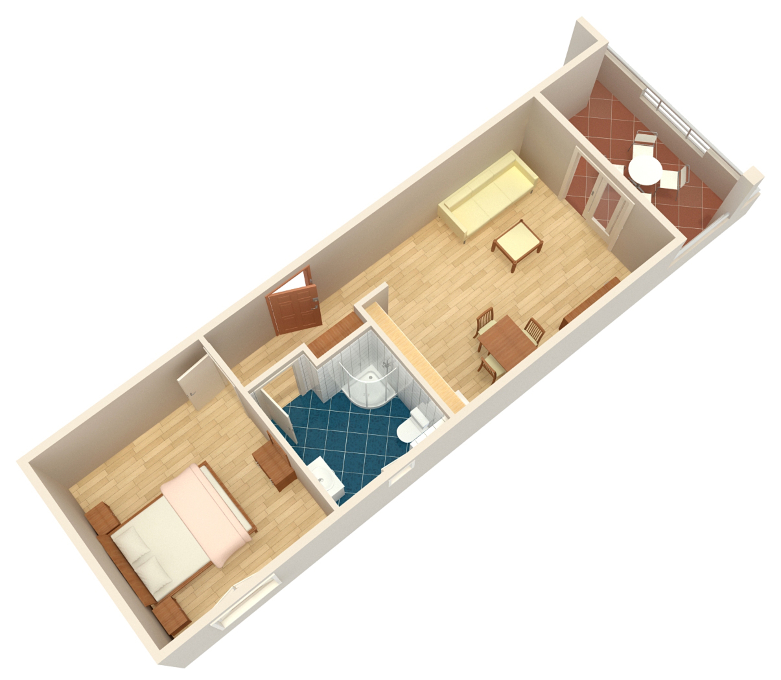 One bedroom apartment with terrace and sea view Duće, Omiš  A-c