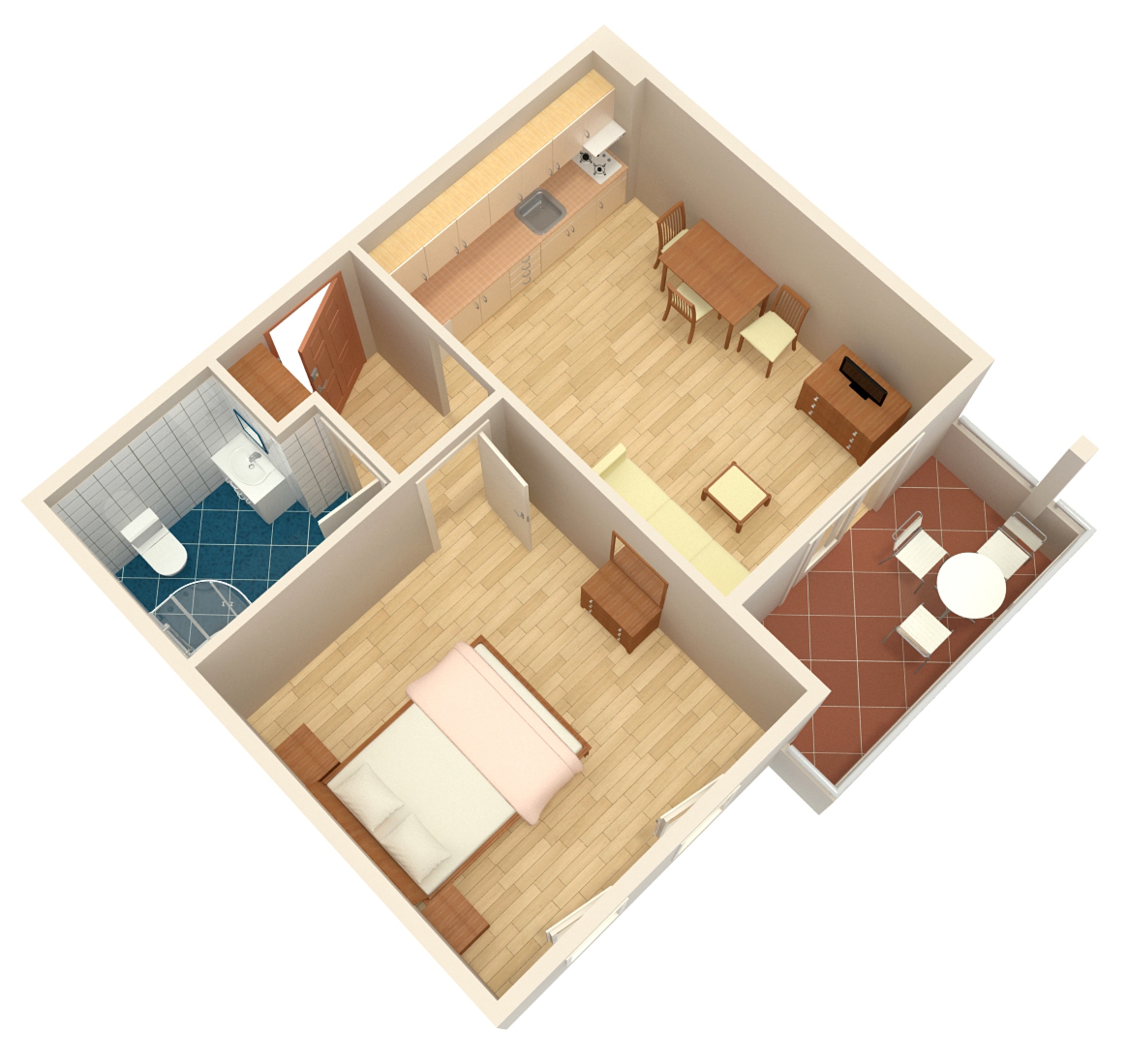 One bedroom apartment with terrace and sea view Duće, Omiš  A-e