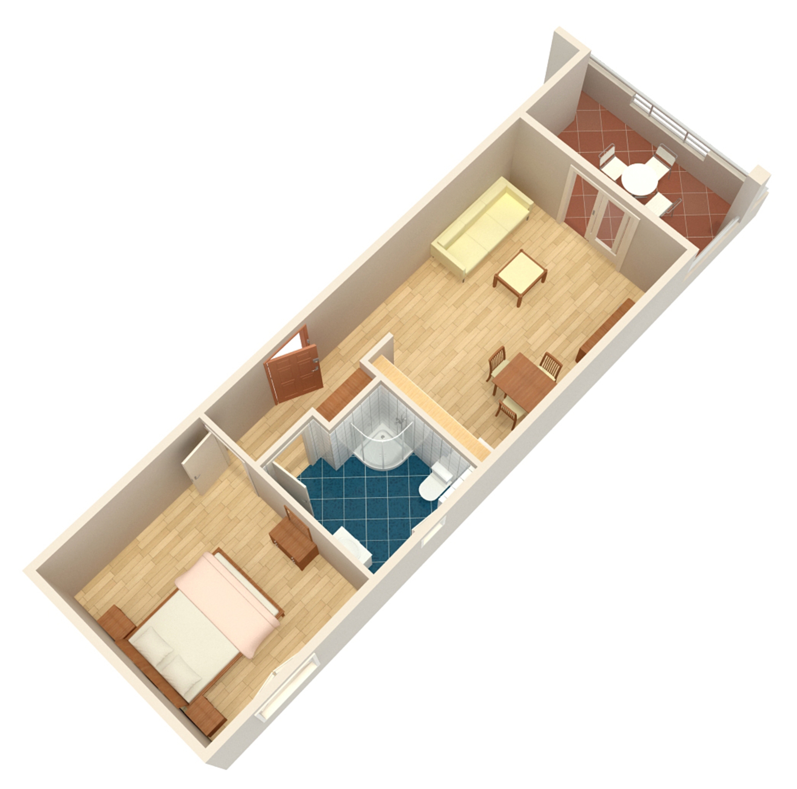 One bedroom apartment with terrace and sea view Duće, Omiš  A-f