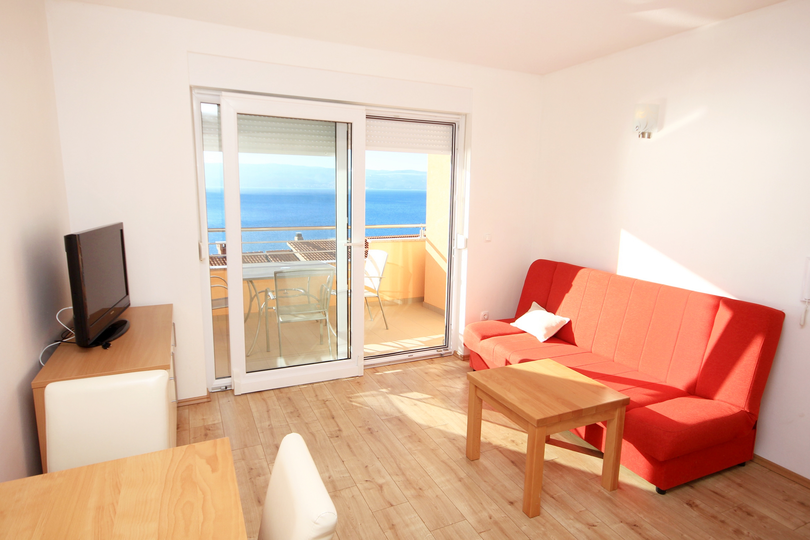 One bedroom apartment with terrace and sea view Duće, Omiš (A-9437-h)