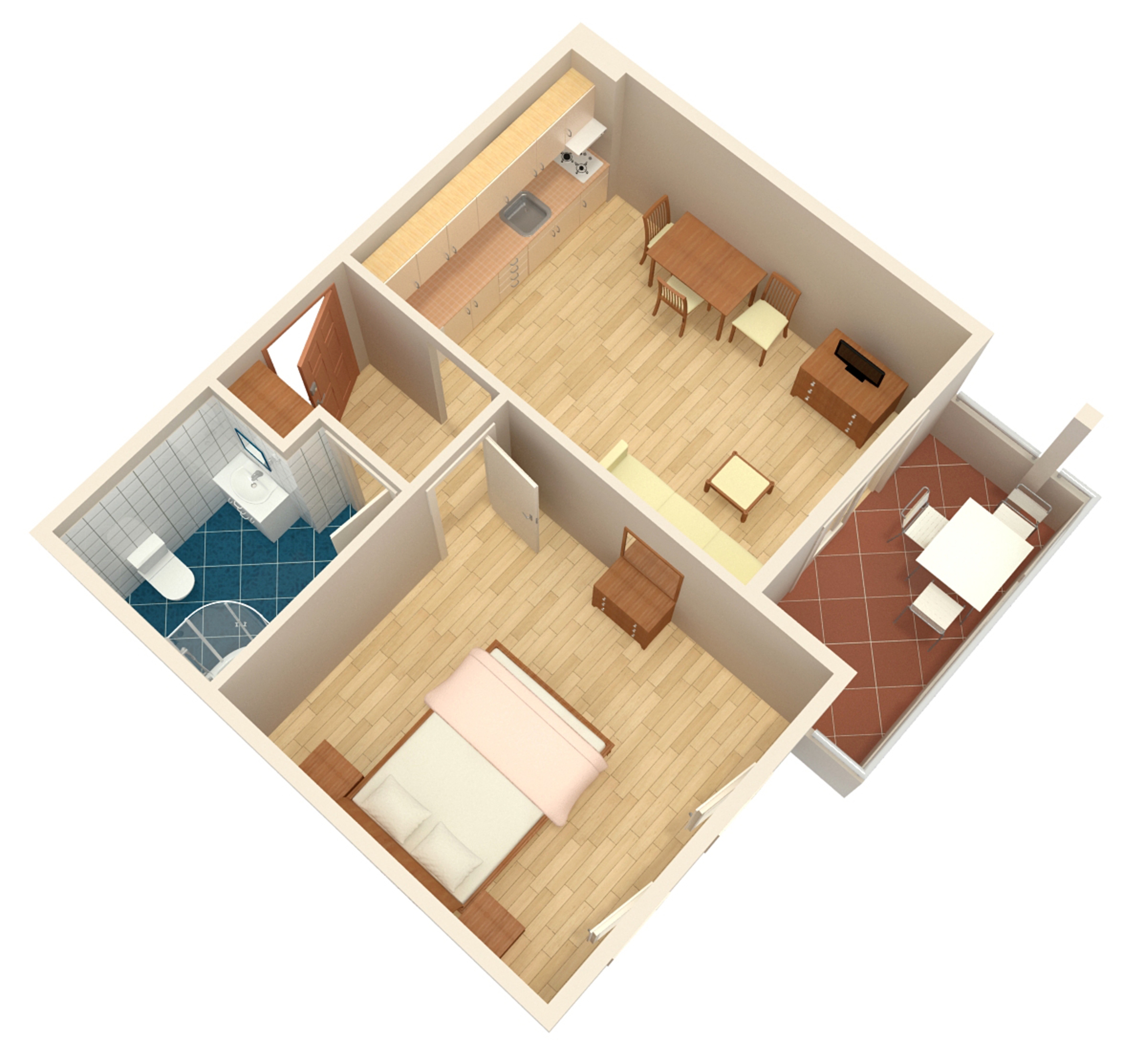 One bedroom apartment with terrace and sea view Duće, Omiš  A-h