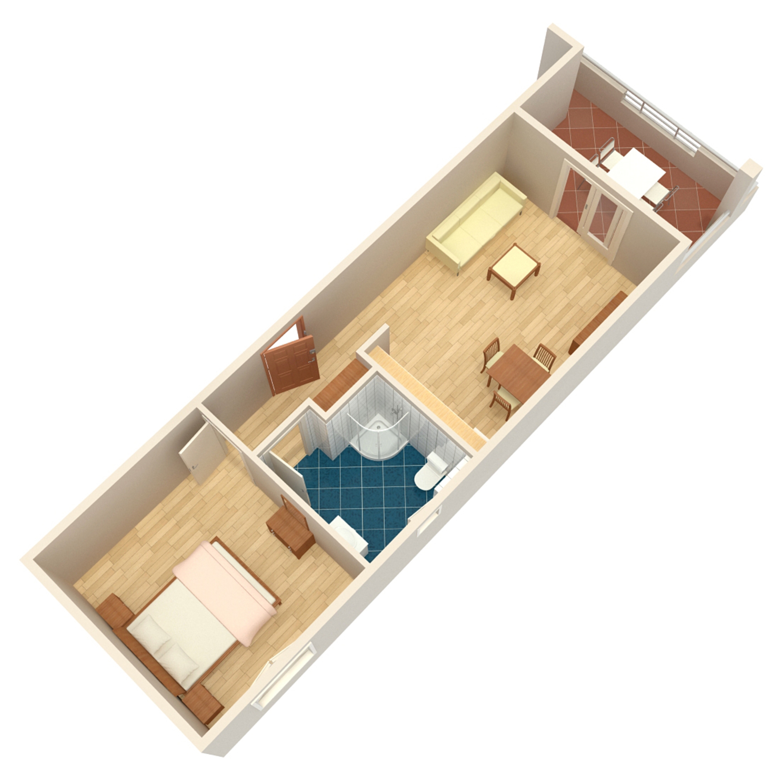 One bedroom apartment with terrace and sea view Duće, Omiš  A-i
