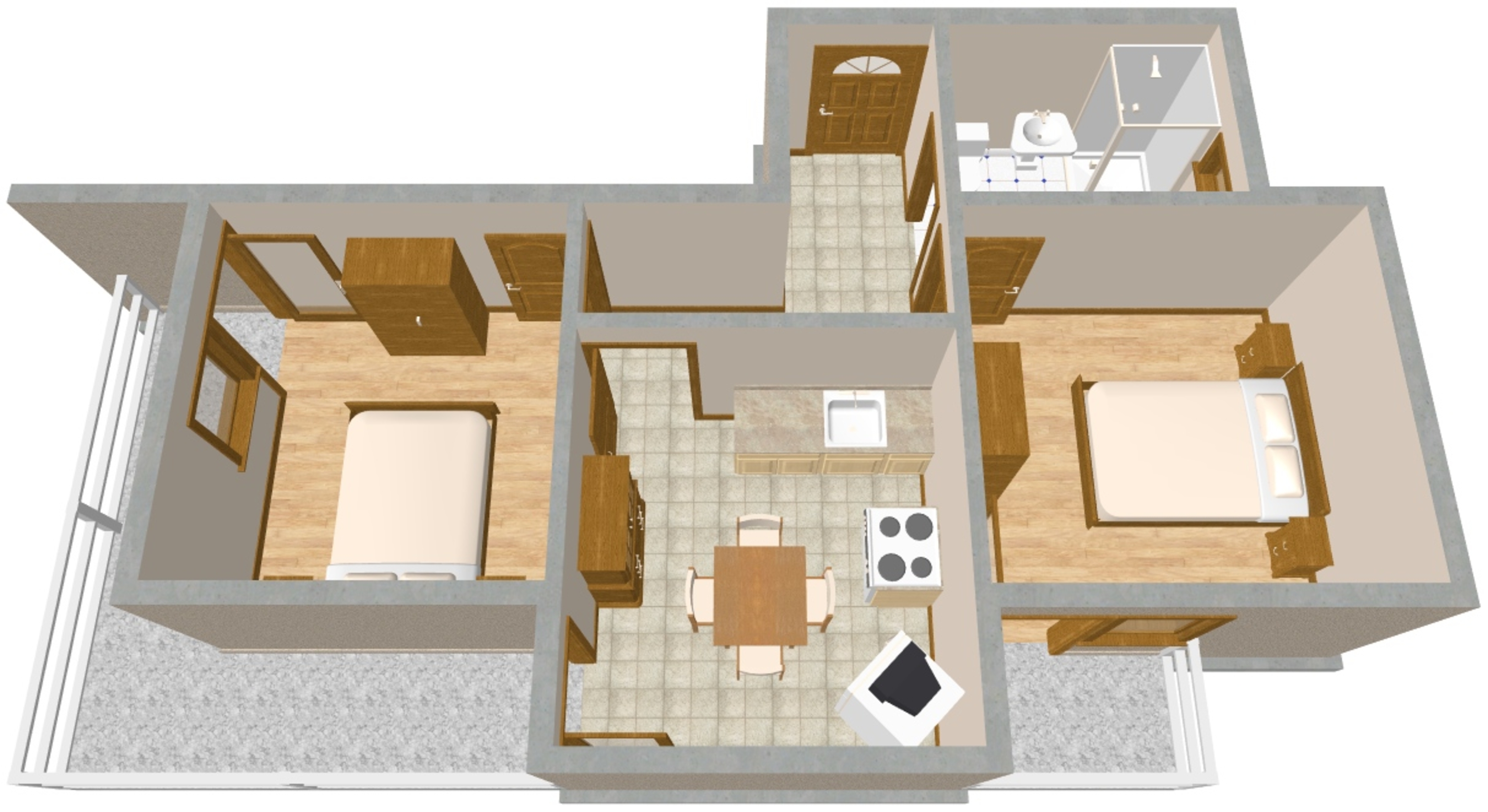 Two bedroom apartment with balcony and sea view Duće, Omiš  A-b
