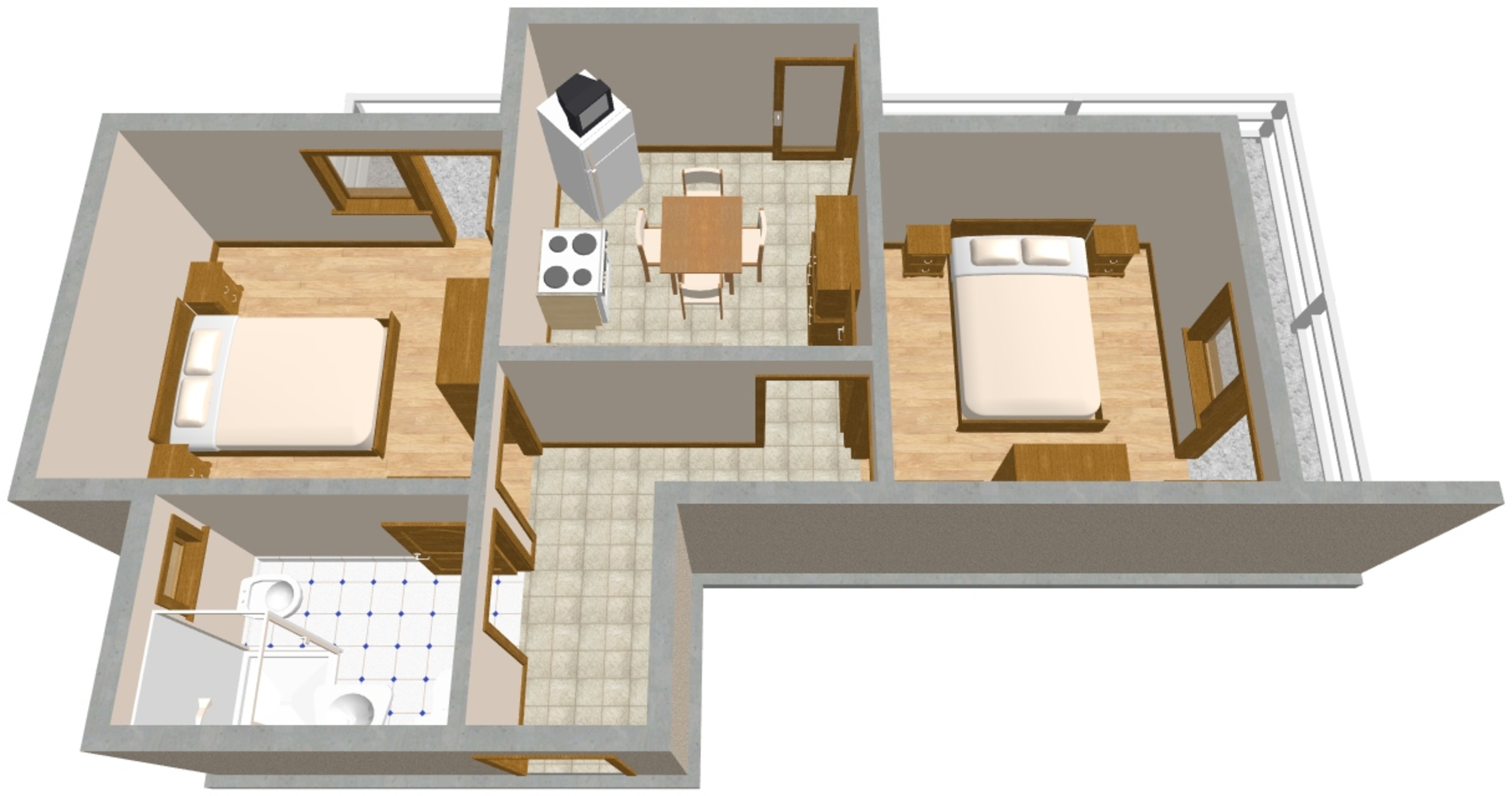 Two bedroom apartment with balcony and sea view Duće, Omiš  A-b