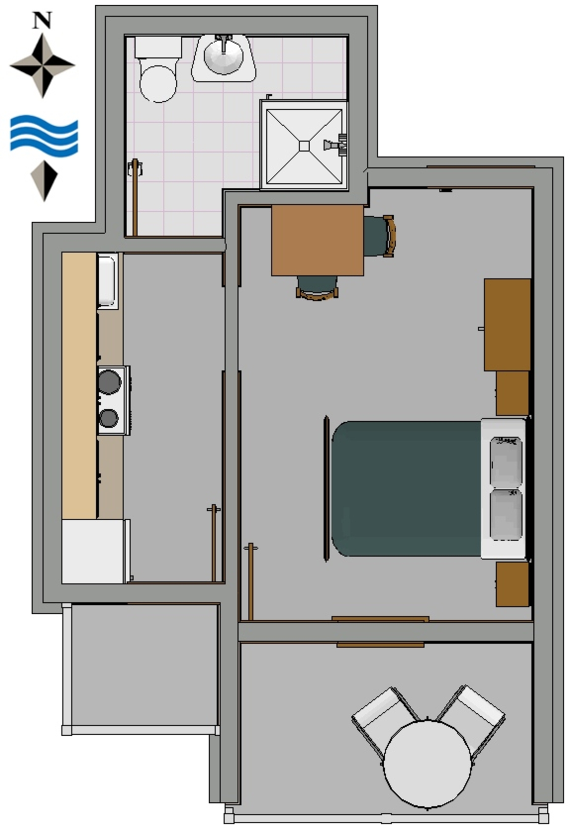 Studio flat with terrace and sea view Duće, Omiš  AS-a