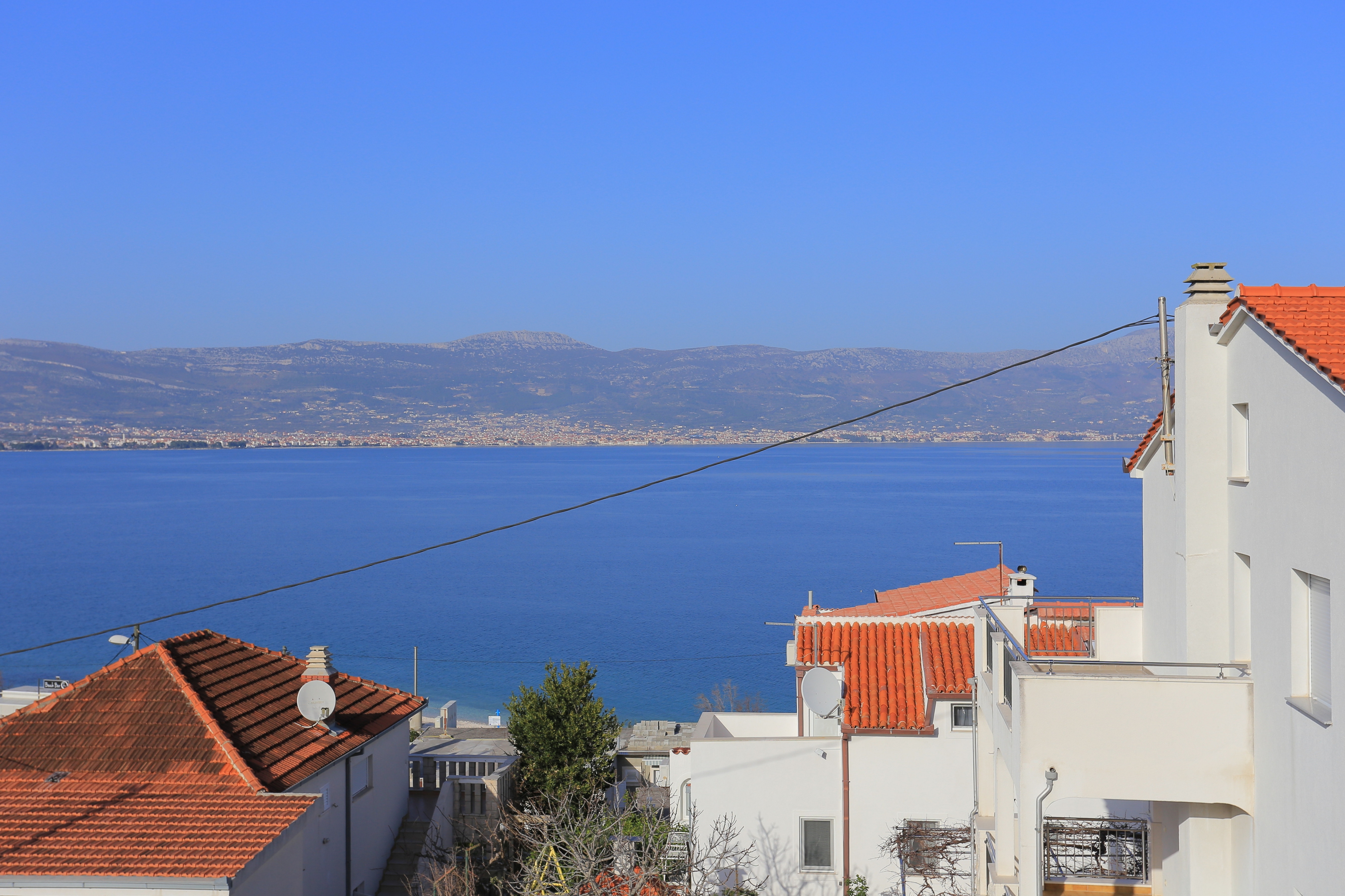 Studio flat with balcony and sea view Slatine, Čiovo  AS-a