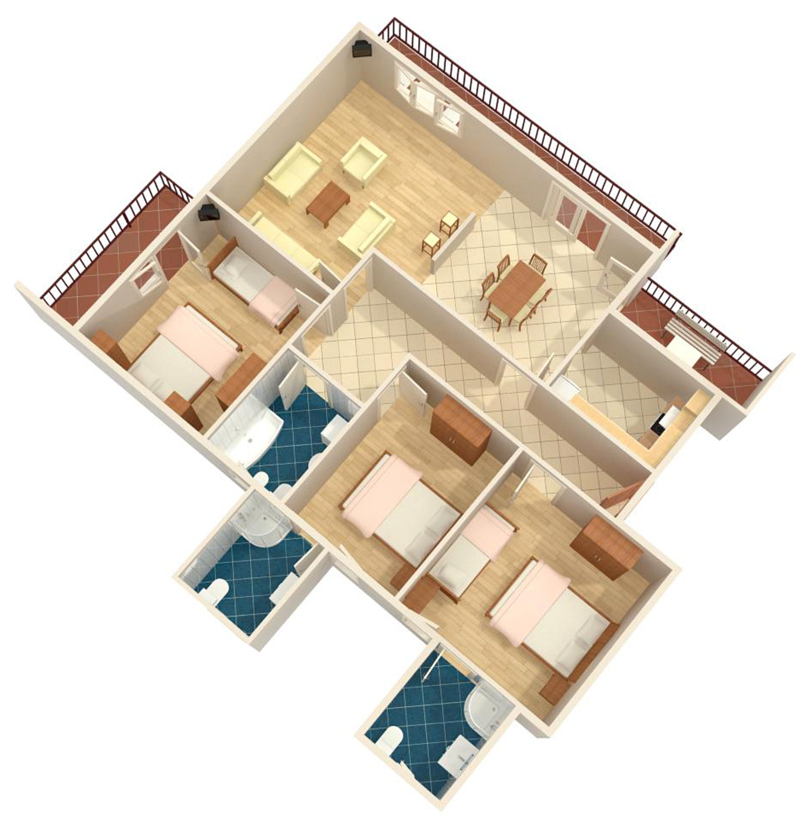 Three bedroom apartment with terrace and sea view Duće, Omiš  A-a