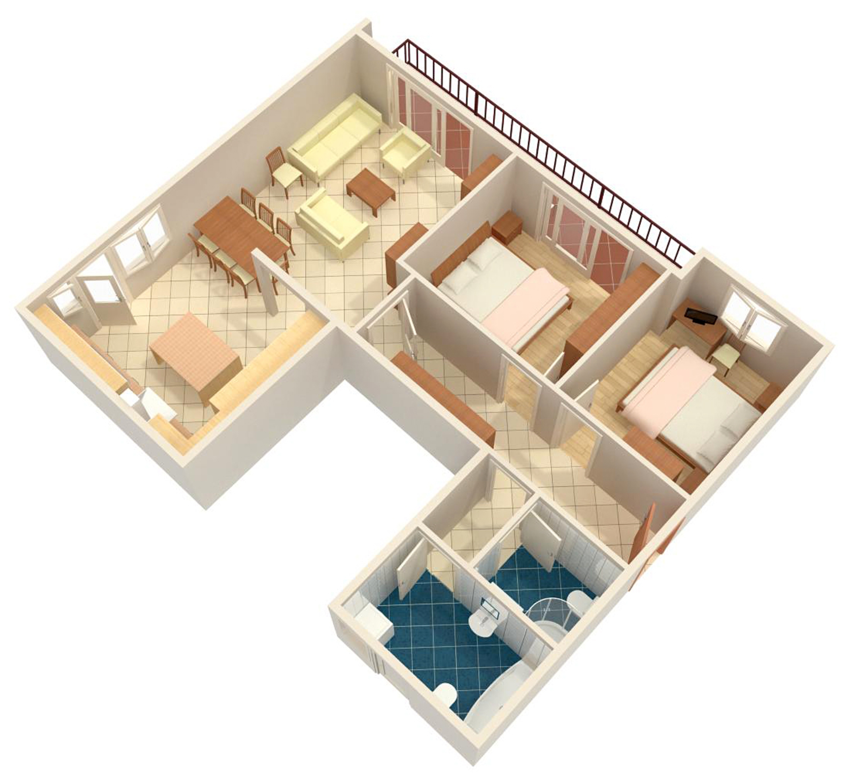 Two bedroom apartment with balcony and sea view Duće, Omiš  A-b