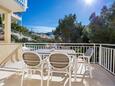 Duće, Terrasse dans l’hébergement en type studio-apartment, avec la vue sur la mer et WiFi.