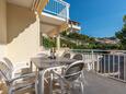 Duće, Terrasse dans l’hébergement en type studio-apartment, avec la vue sur la mer et WiFi.