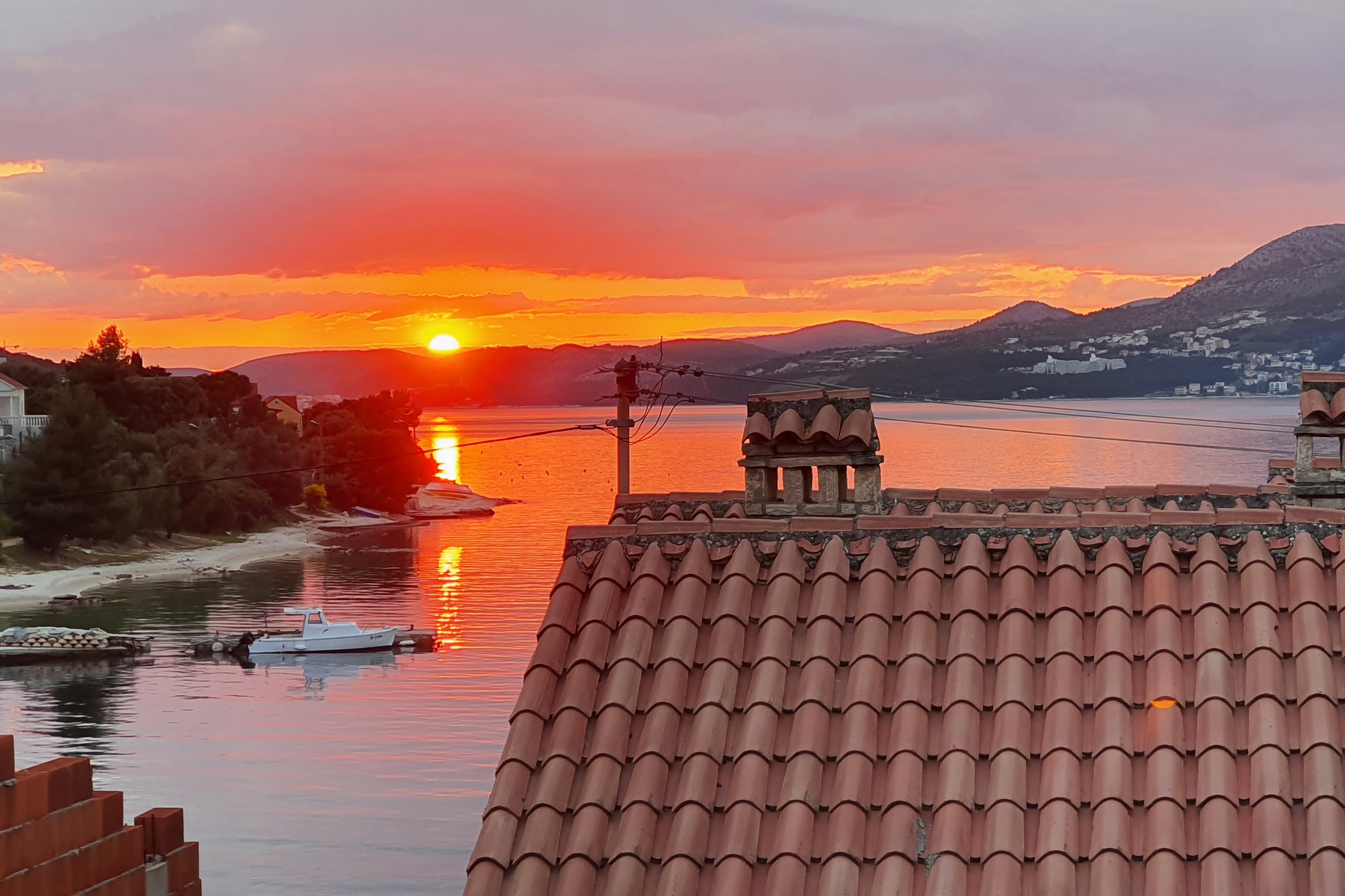 One bedroom apartment with terrace and sea view Okrug Gornji, Čiovo (A-9469-a)