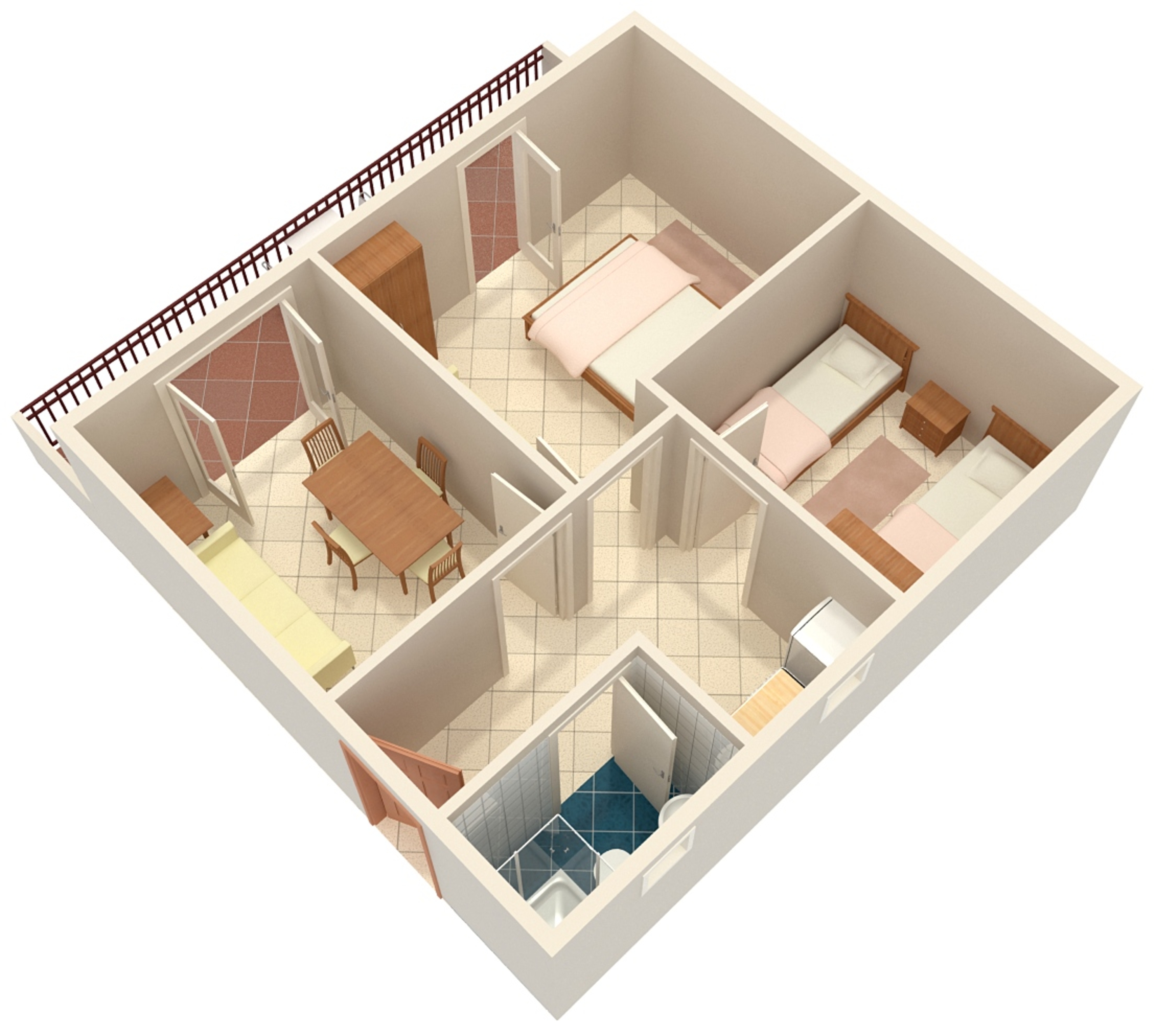 Two bedroom apartment with balcony Marušići, Omiš  A-a