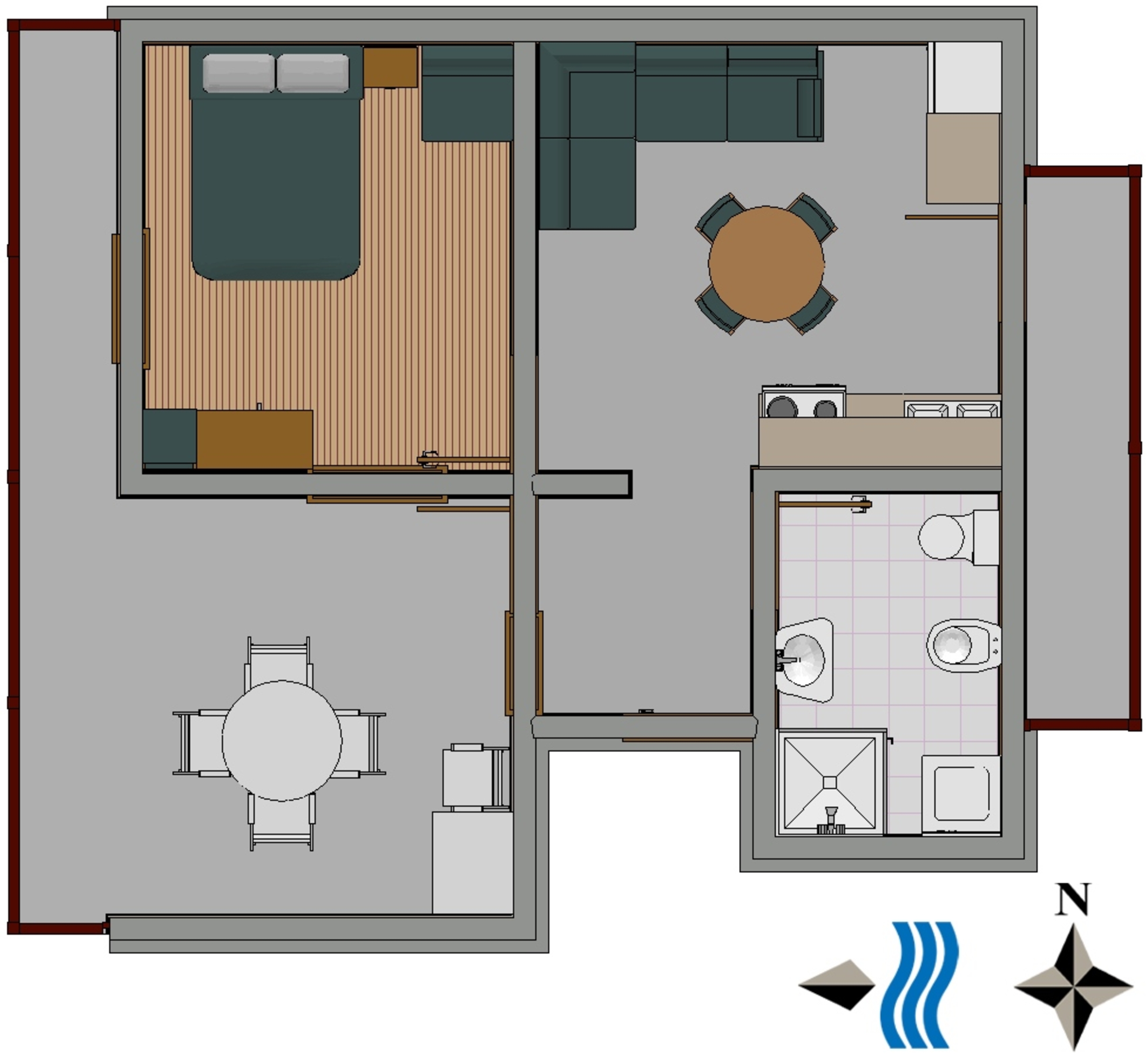 One bedroom apartment near beach Žaborić, Šibenik  A-a