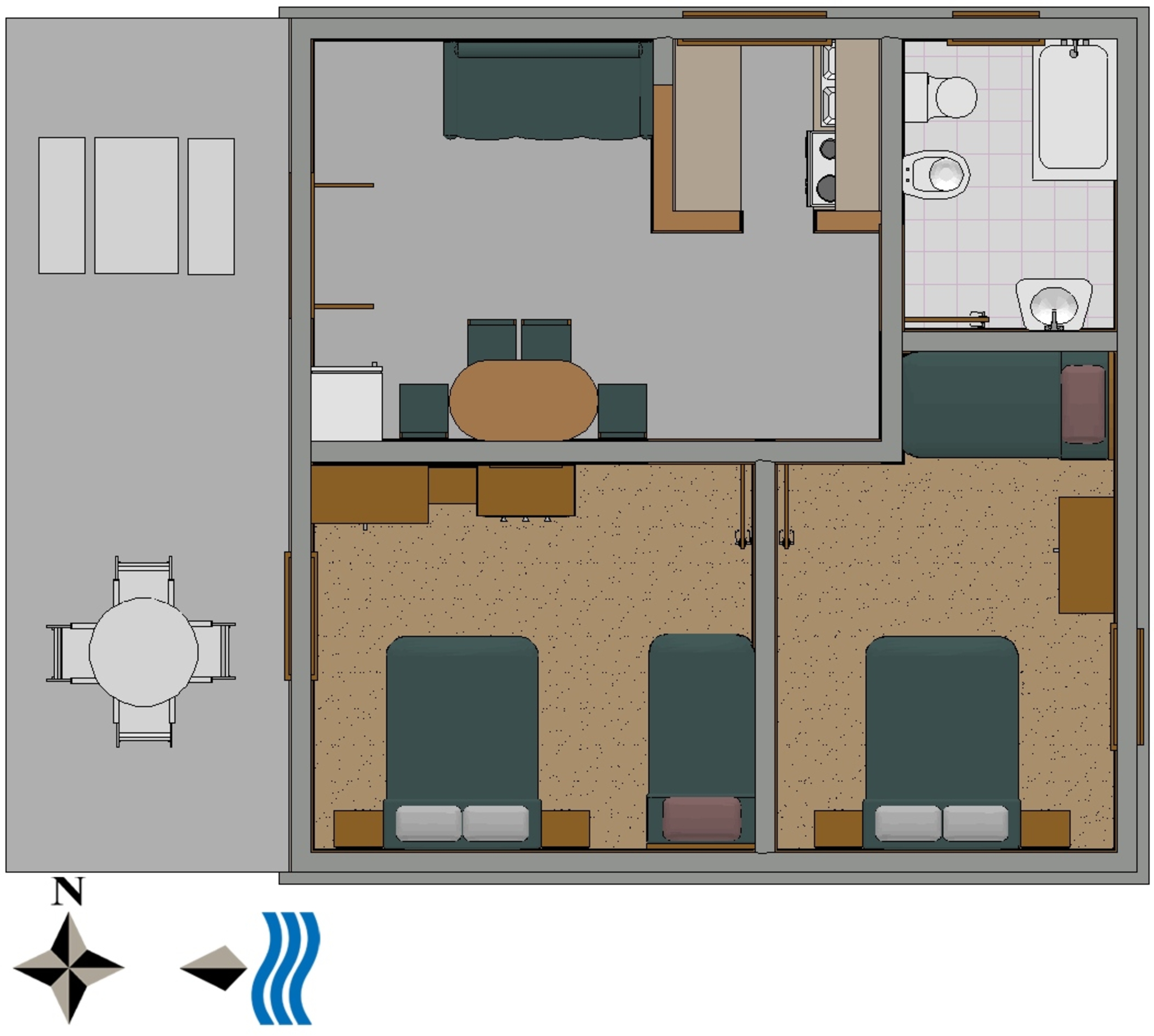 Two bedroom apartment near beach Žaborić, Šibenik  A-b