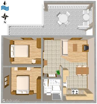 Plan Tribunj, Plan in the apartment.