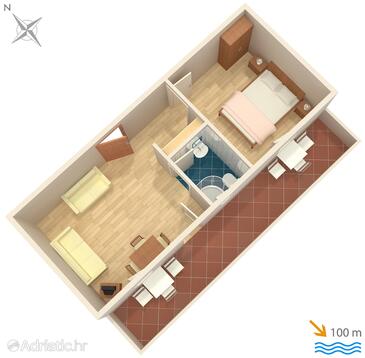 Plan Grebaštica, Plan in the apartment, WIFI.