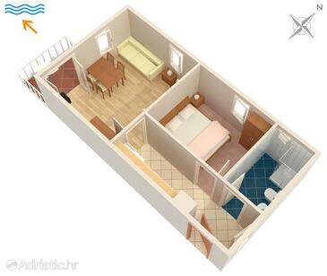 Plan Njivice, Plan in the apartment, dopusteni kucni ljubimci i WIFI.