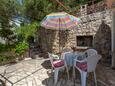 Pisak, Omiš, Courtyard 967 - Apartments near sea with pebble beach.