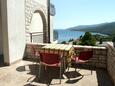 Rabac, Terrasse dans l’hébergement en type apartment, avec la vue sur la mer, animaux acceptés et WiFi.