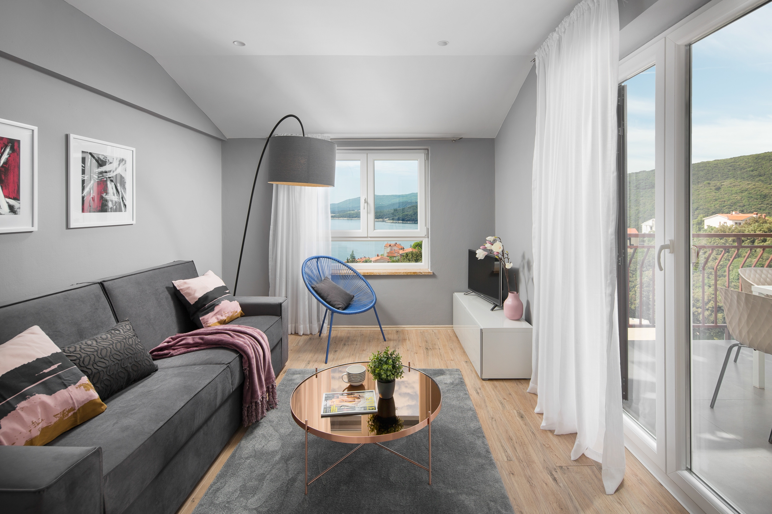 Two bedroom apartment with terrace and sea view Rabac, Labin  A-b