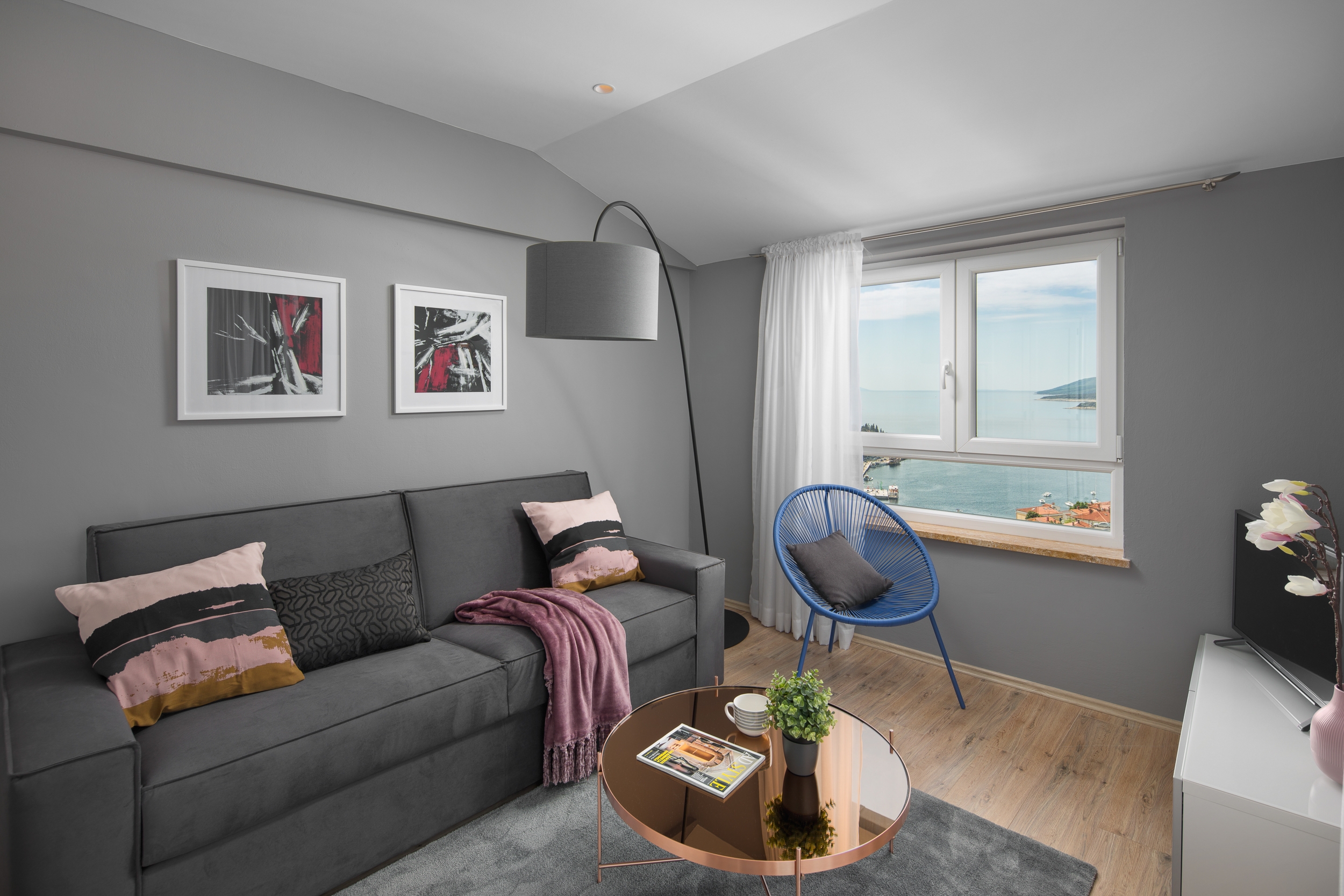 Two bedroom apartment with terrace and sea view Rabac, Labin  A-b