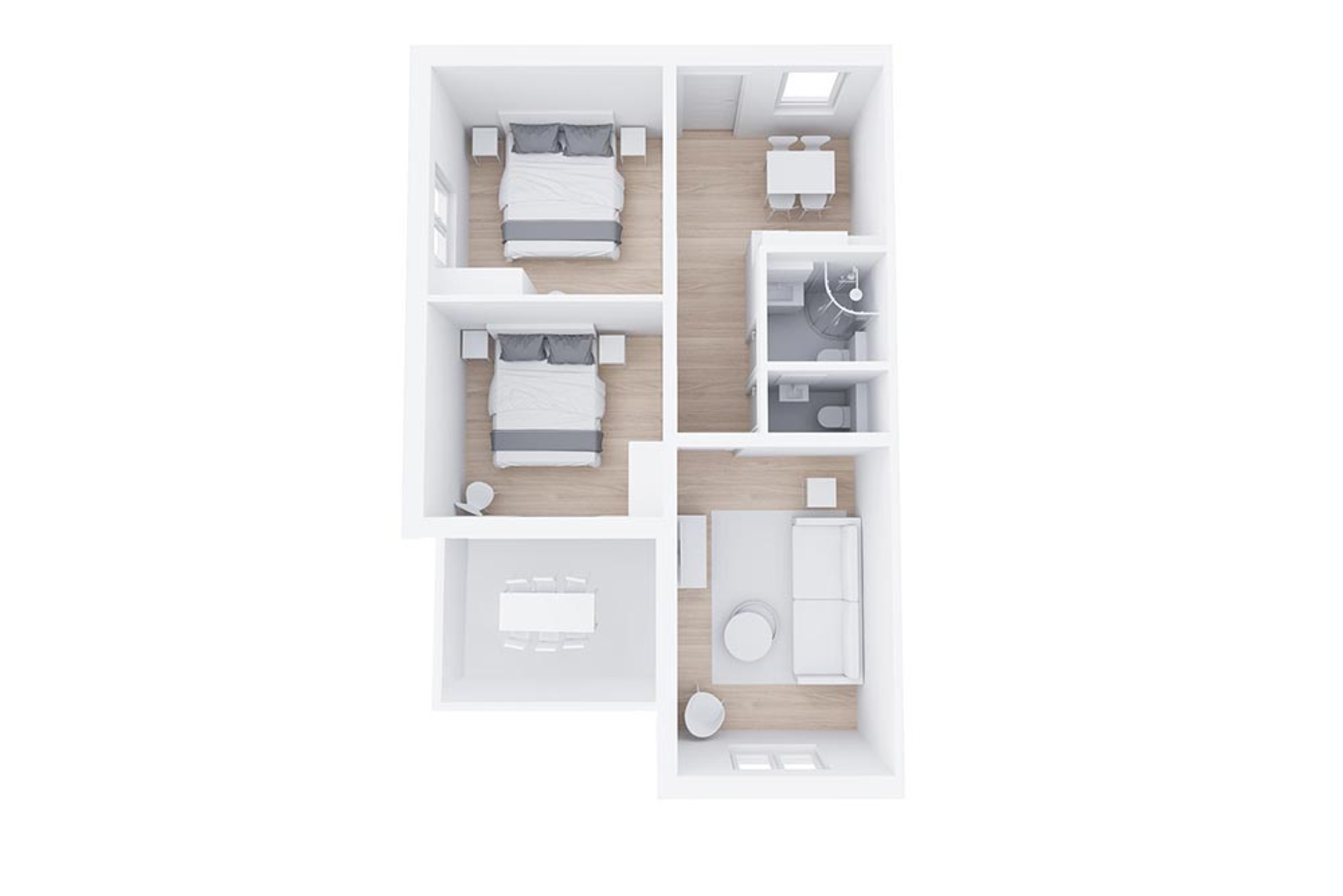 Two bedroom apartment with terrace and sea view Rabac, Labin  A-b