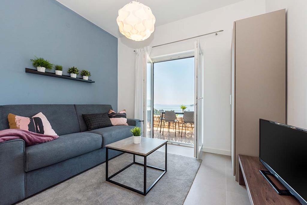 One bedroom apartment with terrace and sea view Rabac, Labin  A-c