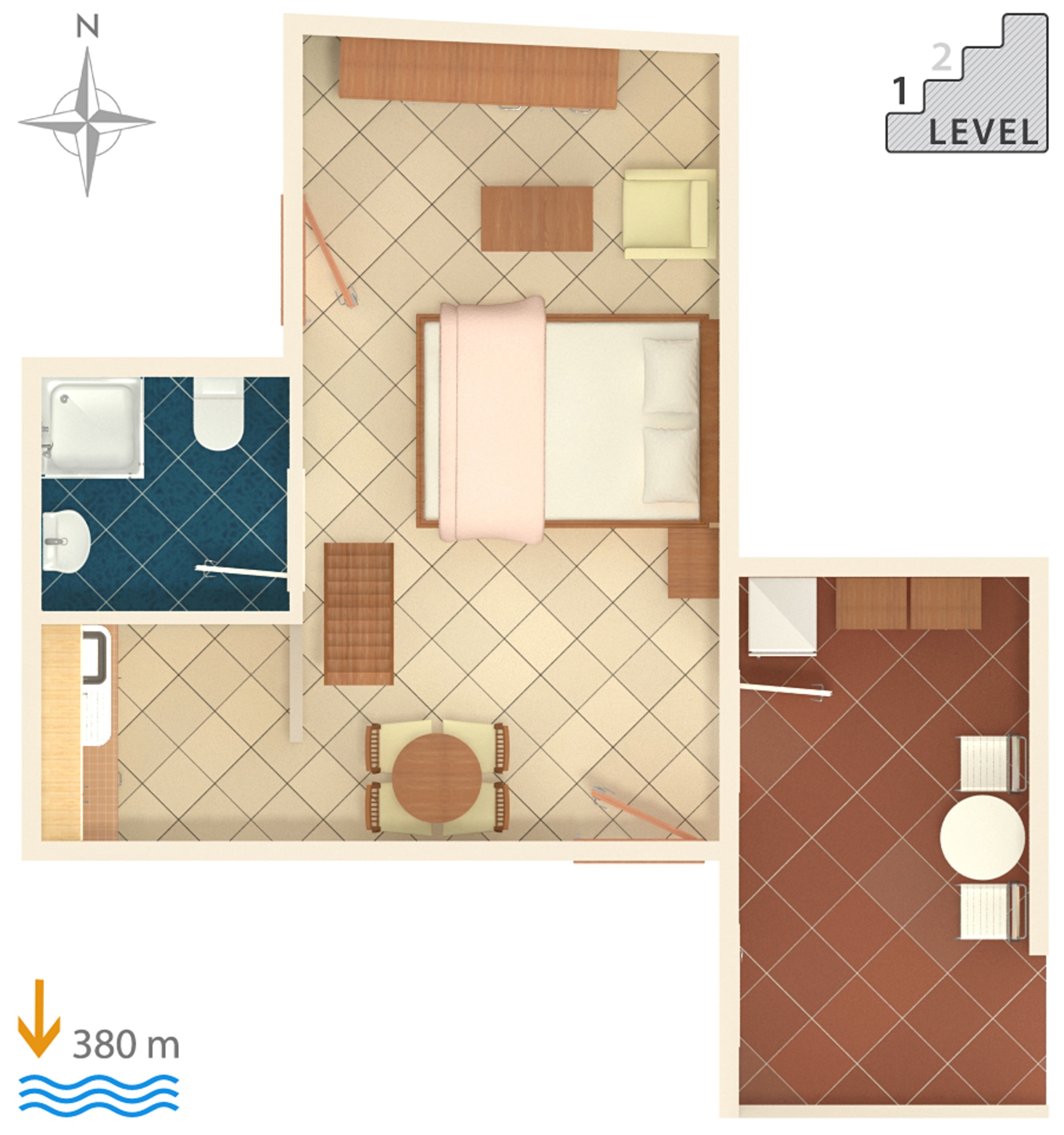 Studio flat with terrace and sea view Makarska  AS-a