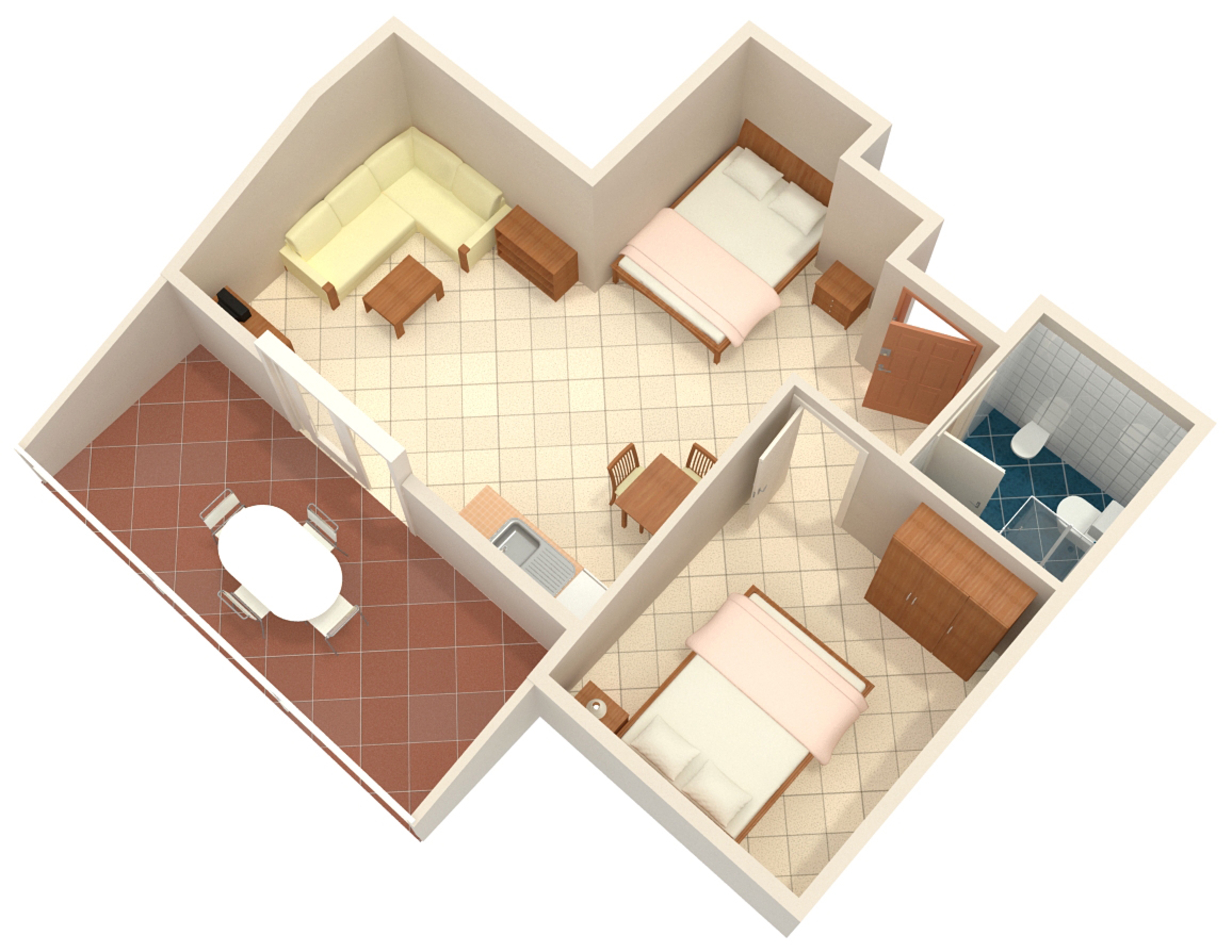 One bedroom apartment with terrace Rovinj  A-a