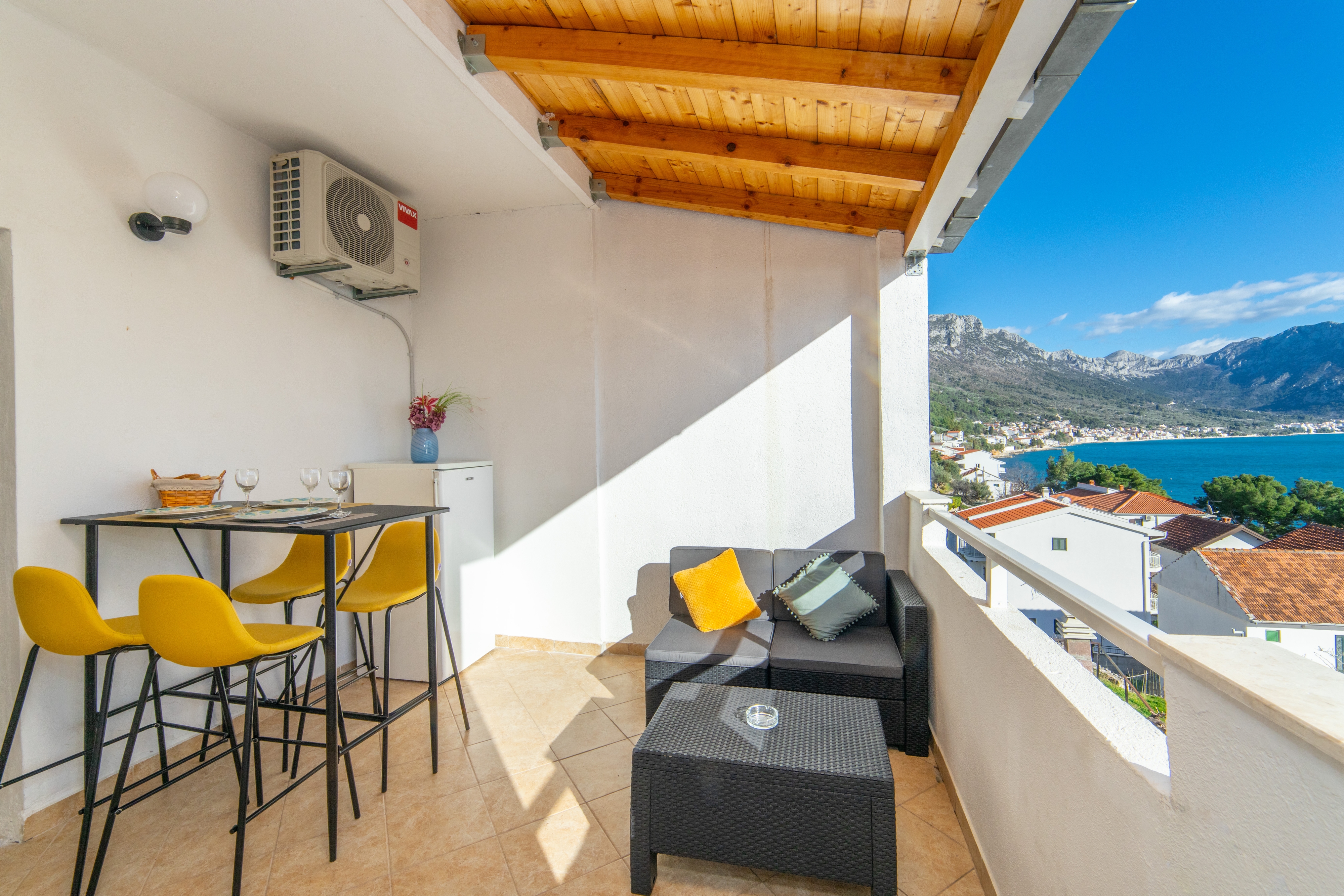 Studio flat with terrace and sea view Podaca, Makarska  AS-a