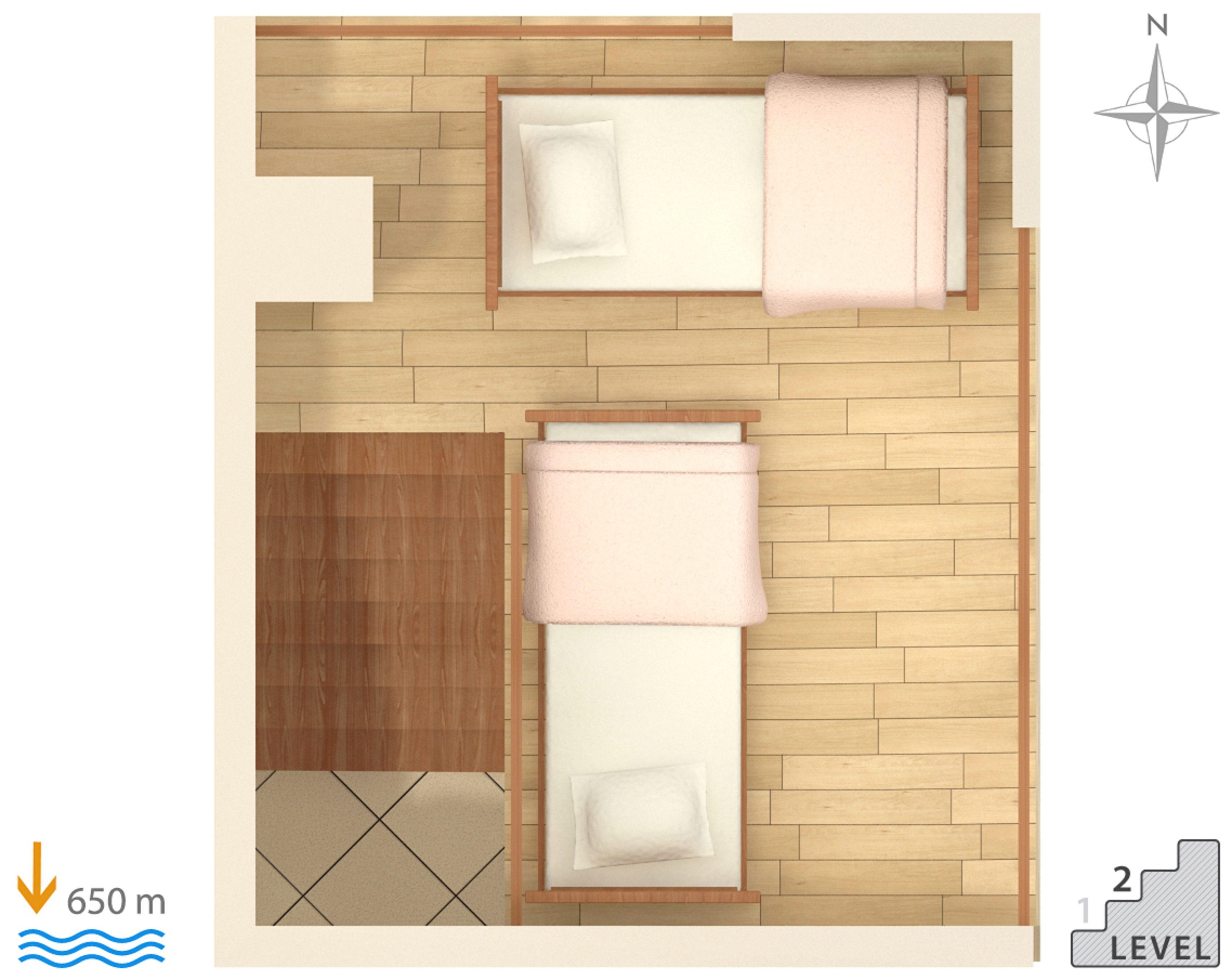 Two bedroom apartment with terrace and sea view Krk  A-a