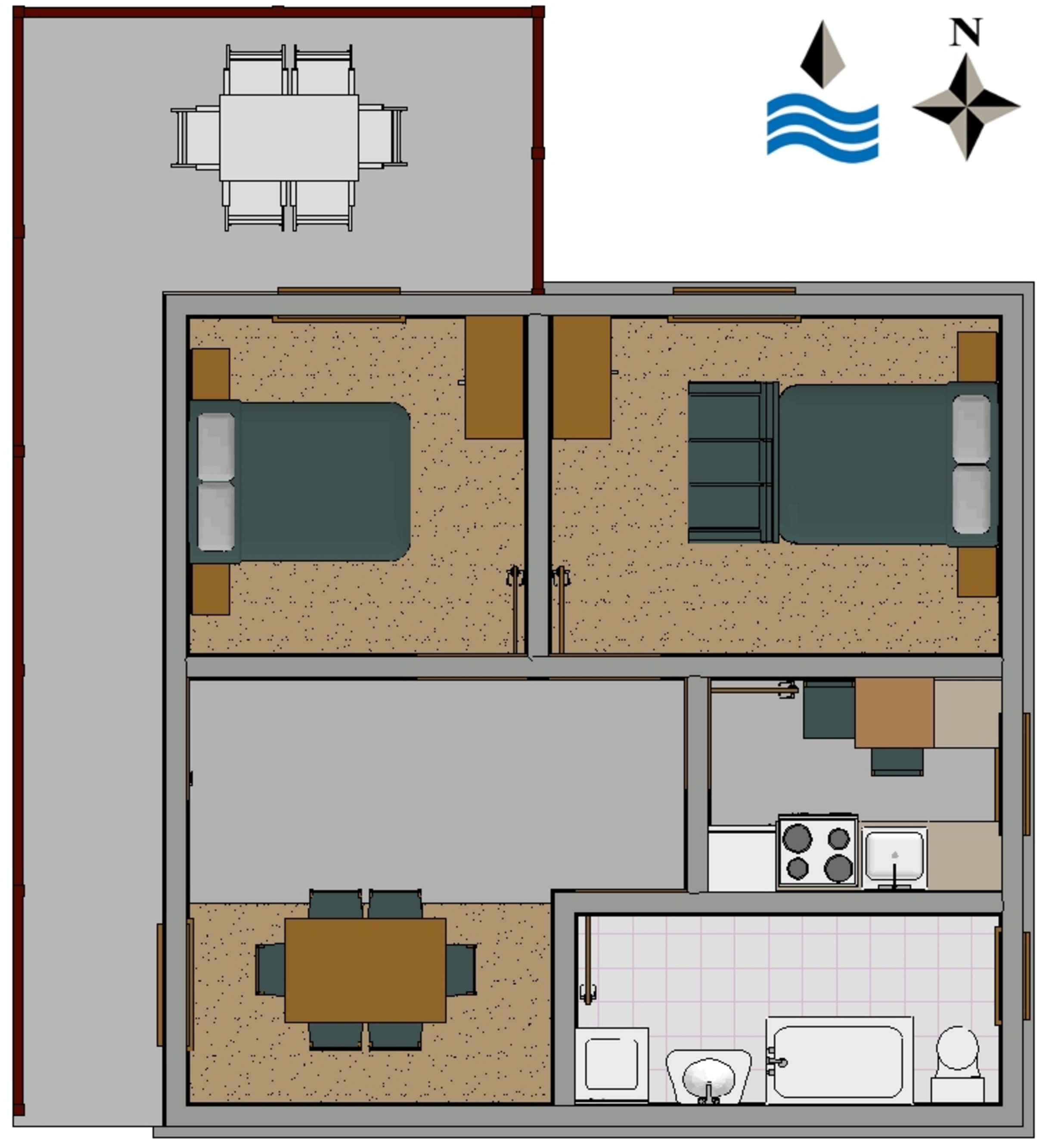 Two bedroom apartment near beach Seget Vranjica, Trogir  A-a