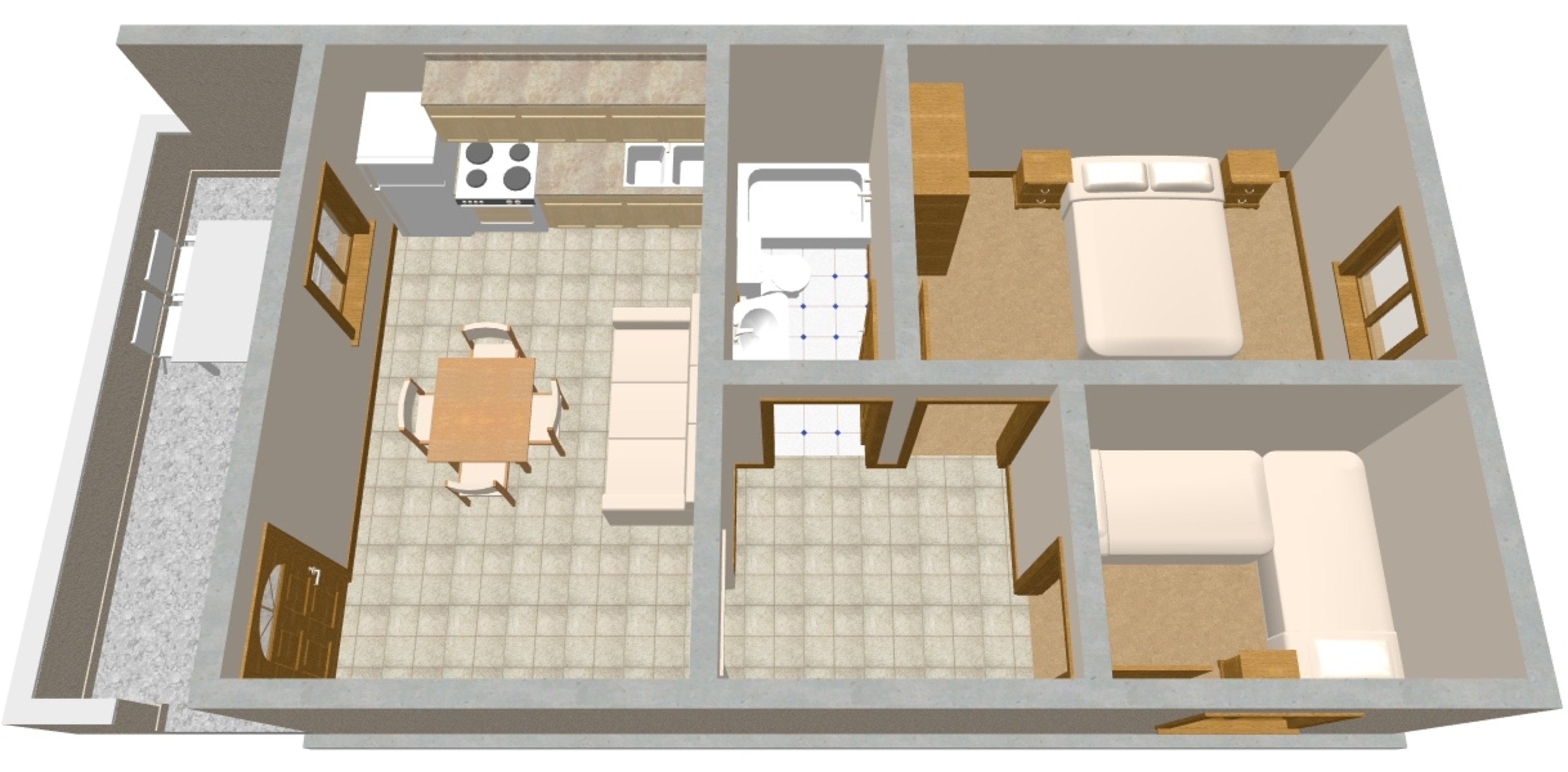 Two bedroom apartment with terrace Seget Vranjica, Trogir  A-a
