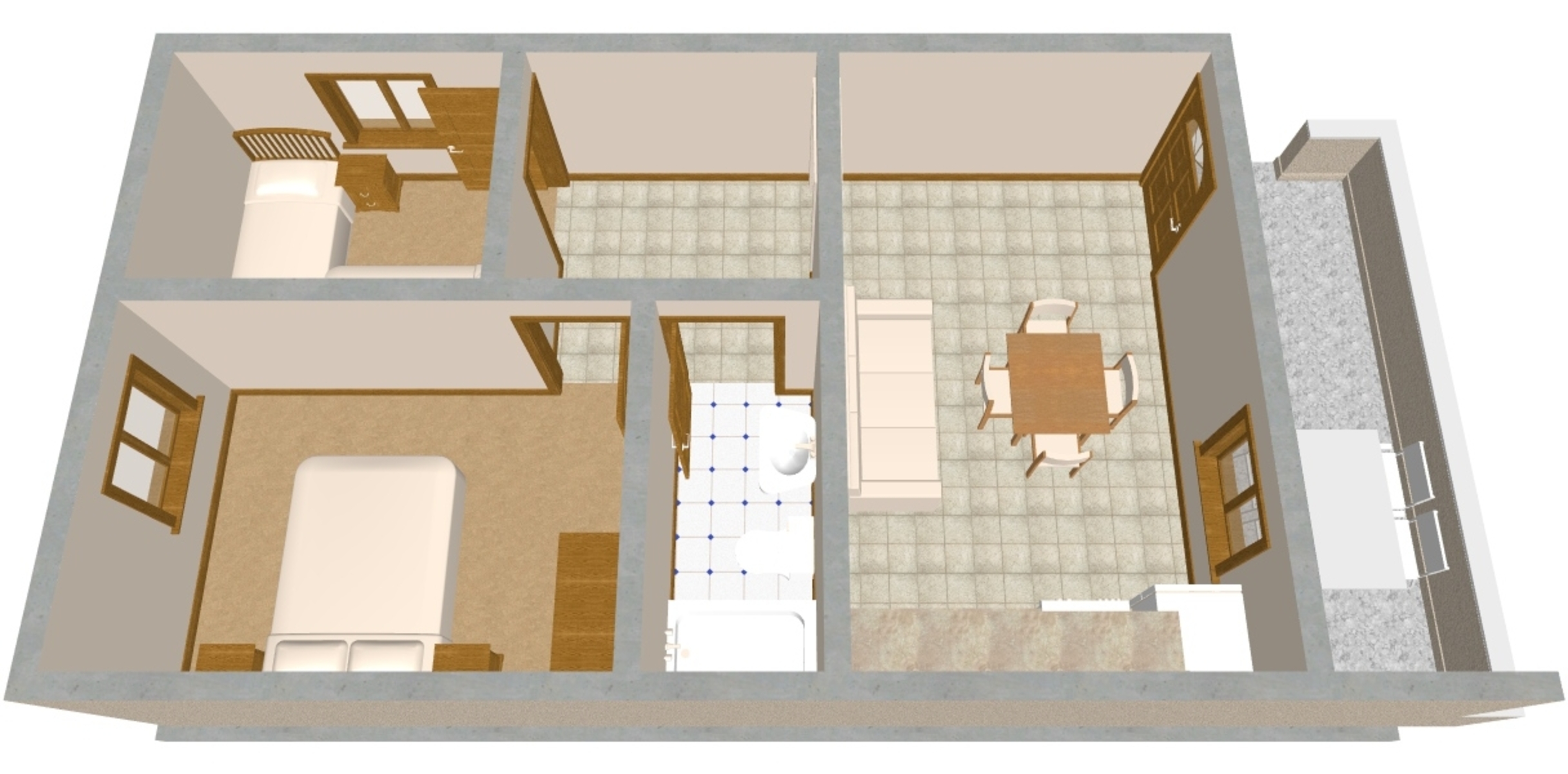 Two bedroom apartment with terrace Seget Vranjica, Trogir  A-a