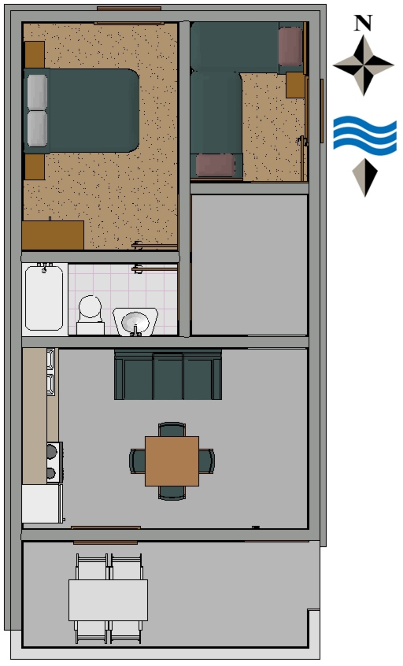 Two bedroom apartment with terrace Seget Vranjica, Trogir  A-a