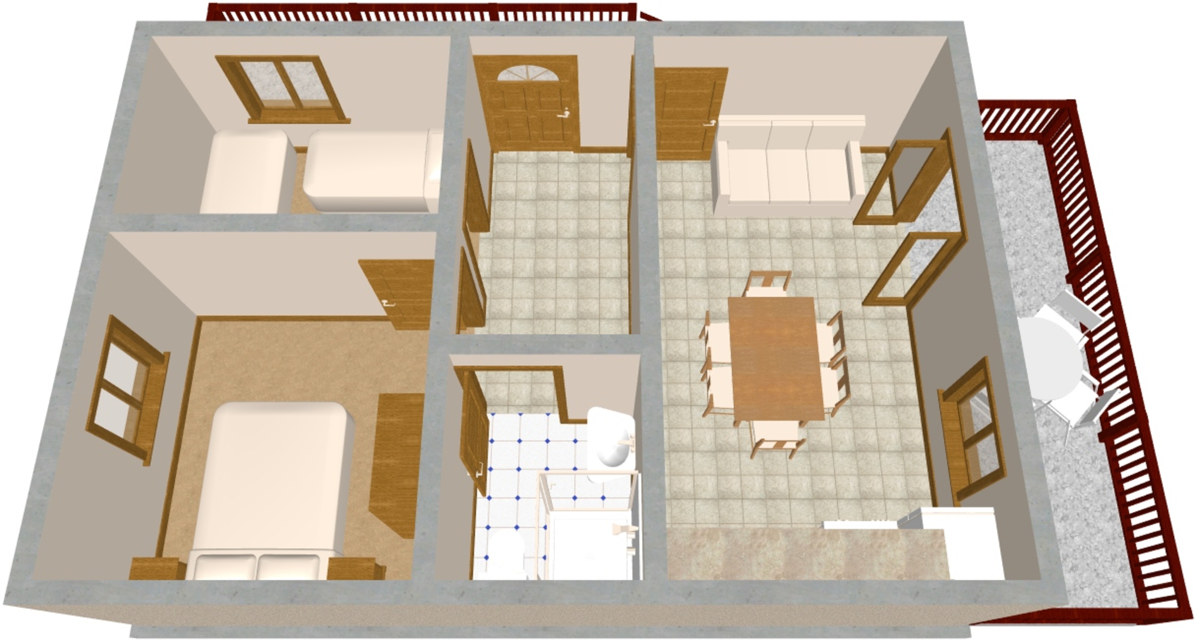 Two bedroom apartment with terrace and sea view Seget Vranjica, Trogir  A-b
