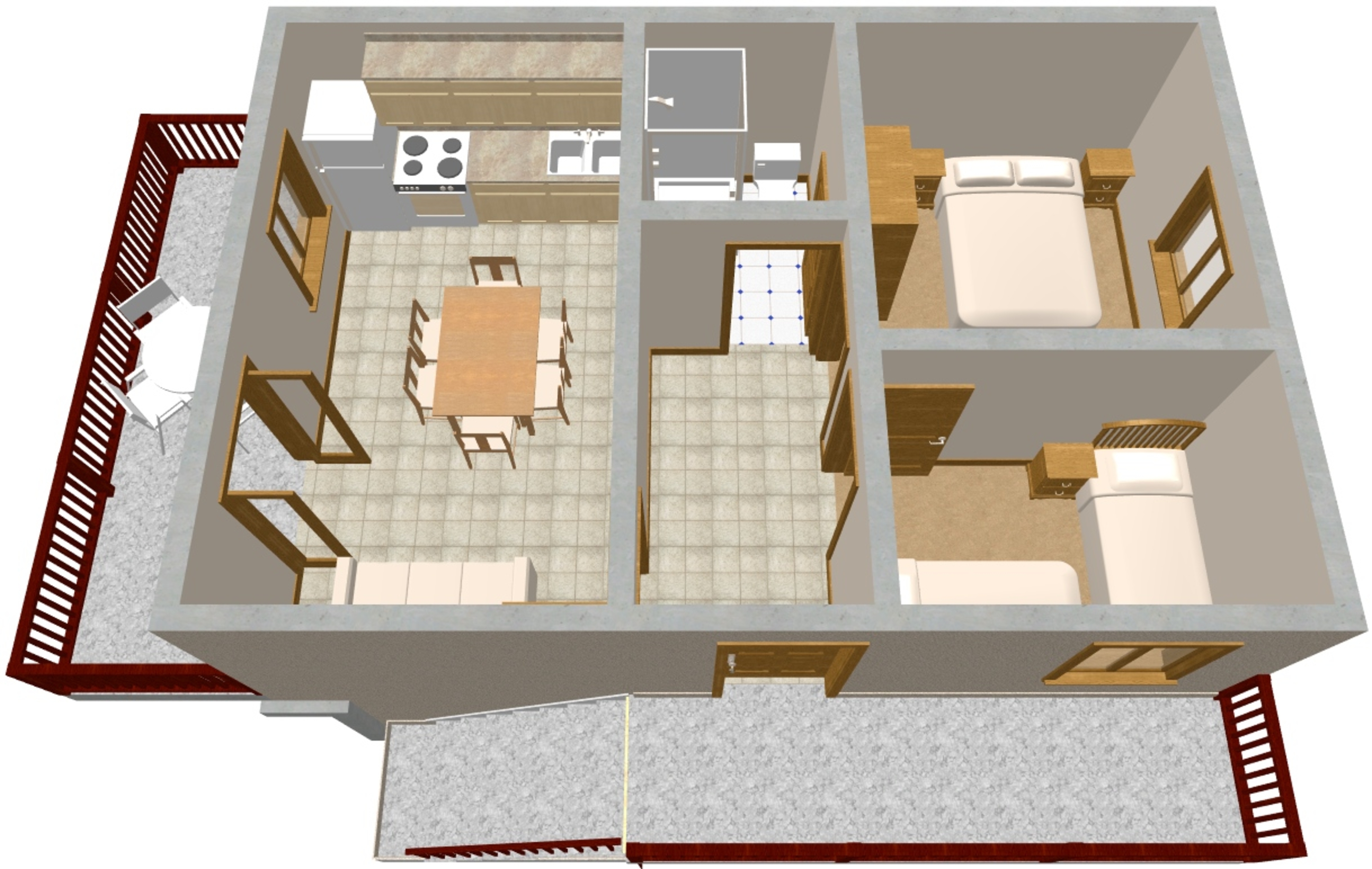 Two bedroom apartment with terrace and sea view Seget Vranjica, Trogir  A-b