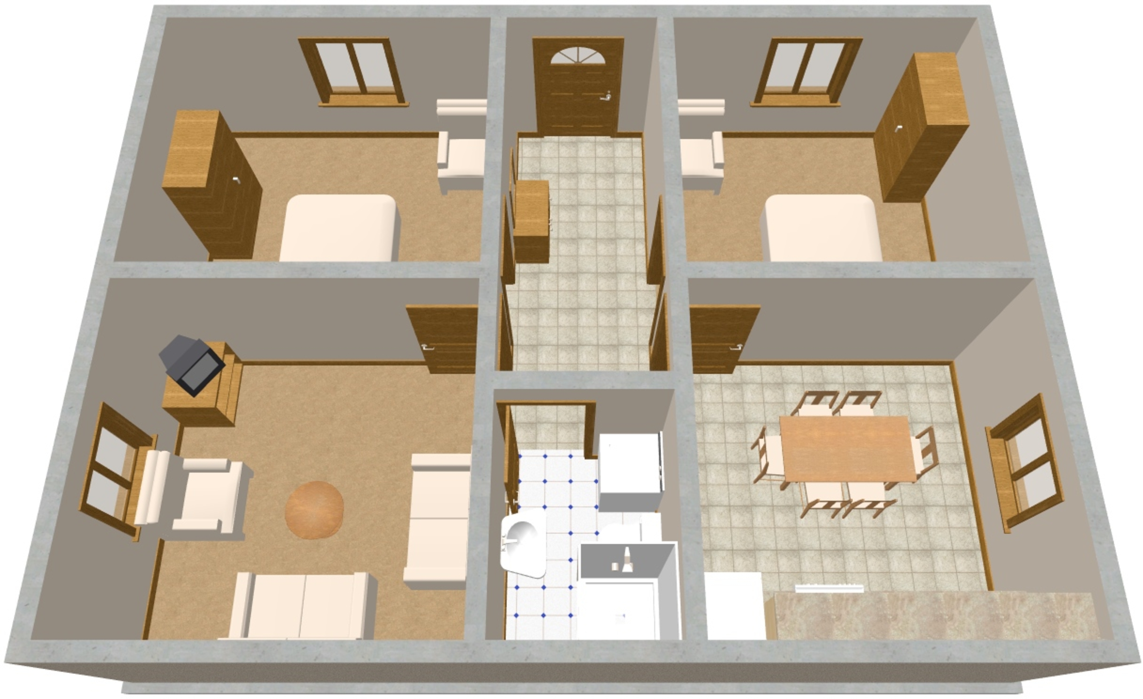 Two bedroom apartment with terrace and sea view Seget Vranjica, Trogir  A-a