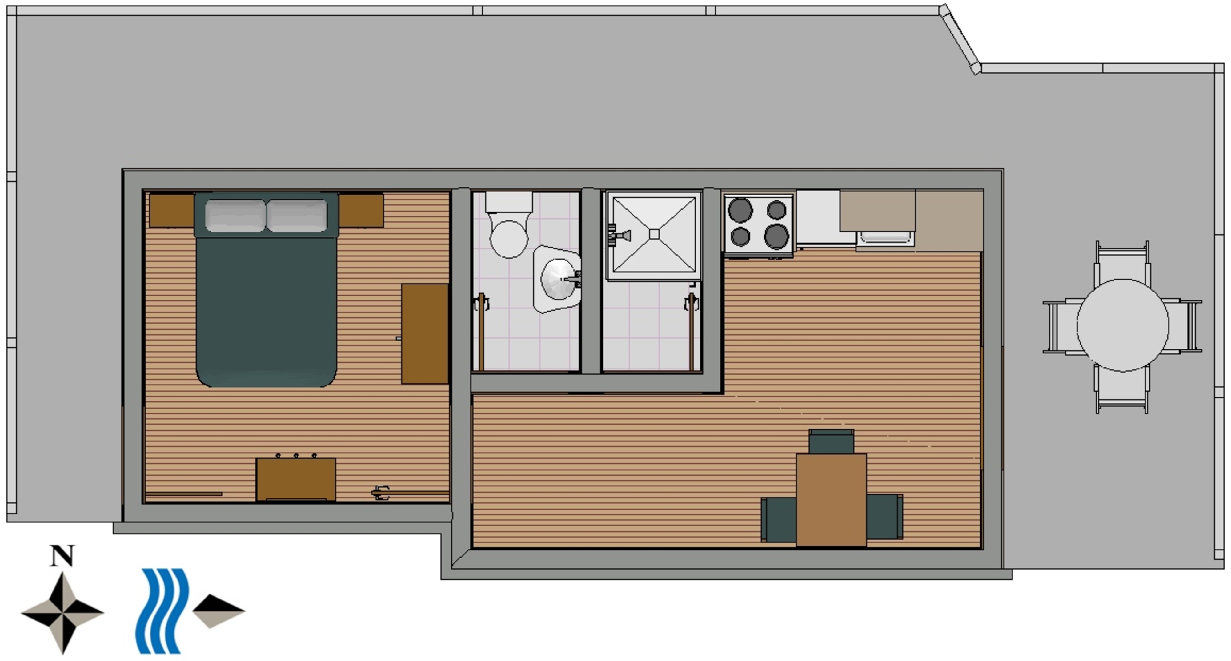 One bedroom apartment with air-conditioning Lučica, Lastovo  A-a