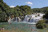 Landschaft der Wasserfälle am Fluß Krka, Riviera Krka