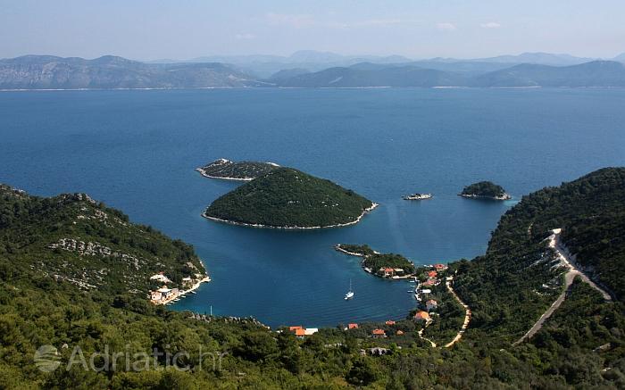 Panorama mjesta Prožurska Luka, rivijera Mljet